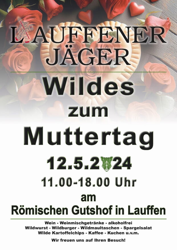 Plakat Lauffener Jäger am Muttertag am Römerhof