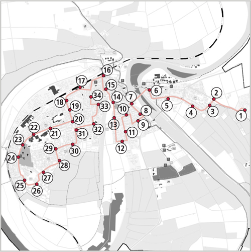 Citybus Fahrtroute Plan