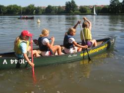 Kanu fahren auf dem Neckar bei Lauffen