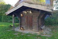 Frühere Blockhütte im Schulhof des Hölderlin-Gymnasiums Lauffen