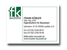 Logo der Firma K&uuml;bler Baustatik