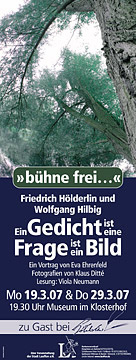 Plakat – Ein Gedicht ist eine Frage ist ein Bild