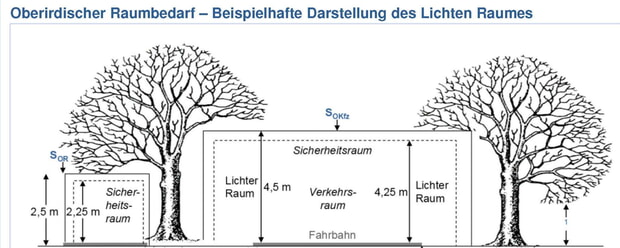 Rückschnitt Straßenraumprofil