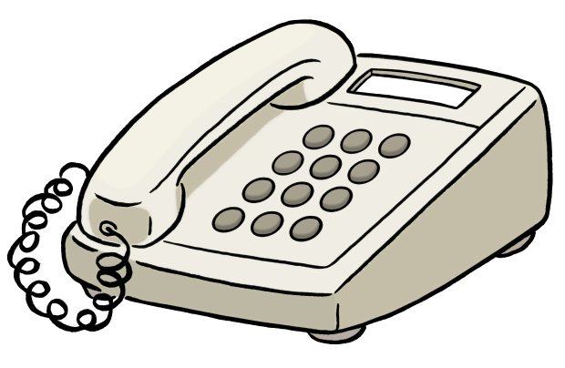 Telefon - Die Bilder sind von: © Lebenshilfe für Menschen mit geistiger Behinderung Bremen e.V., Illustrator Stefan Albers, Atelier Fleetinsel, 2013