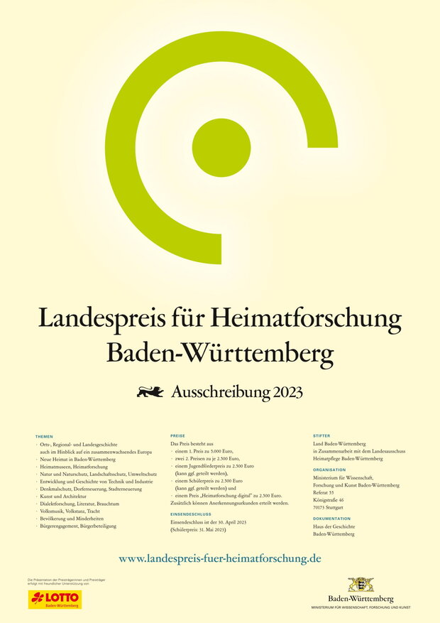 Landespreis für Heimatforschung Baden-württemberg 2023