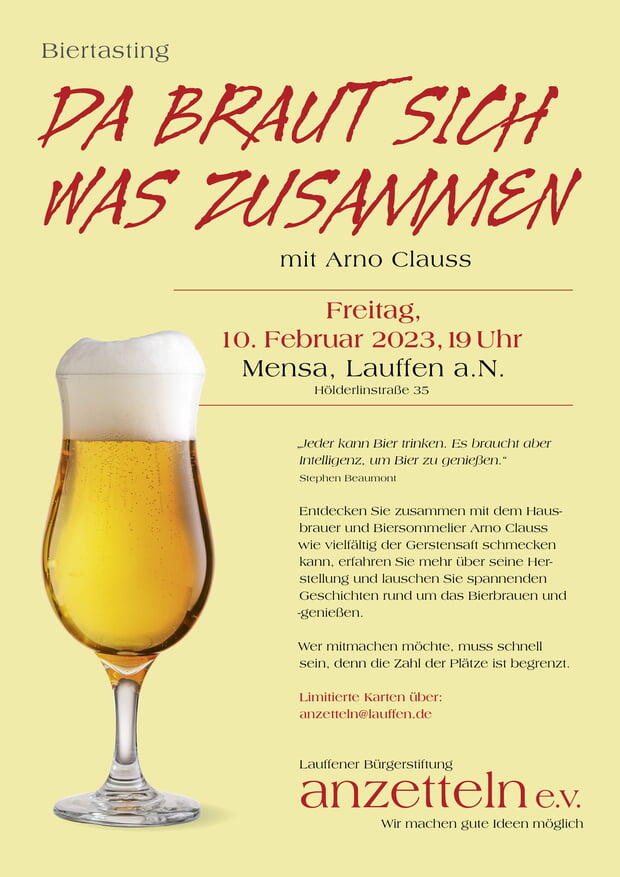 Da braut sich was zusammen - Biertasting bei Stiftung anzetteln e.V.