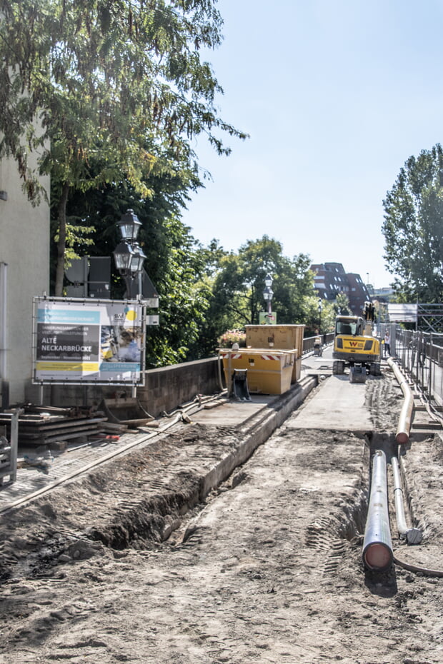 Leitungsverlegung Alte Neckarbrücke