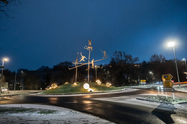 Weihnachtsbeleuchtung Kreisel