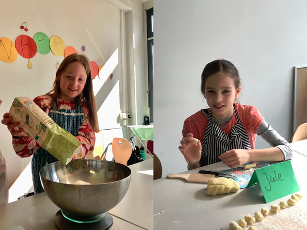 Letizia und Jule beim Zubereiten der veganen Gnocci.