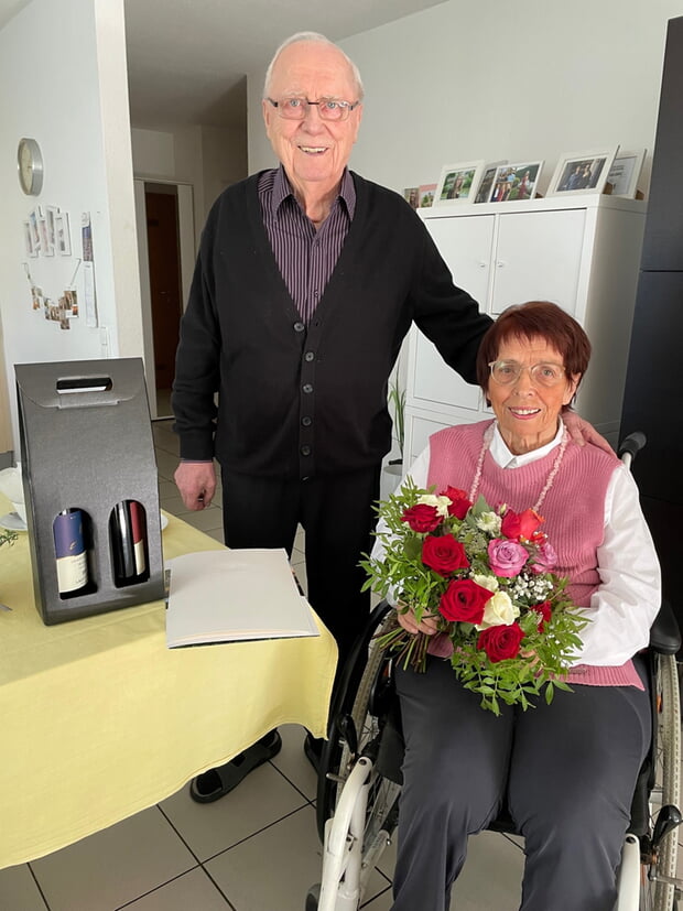 Das Ehepaar Gisela und Gottfried Kuballa feierten Diamantene Hochzeit