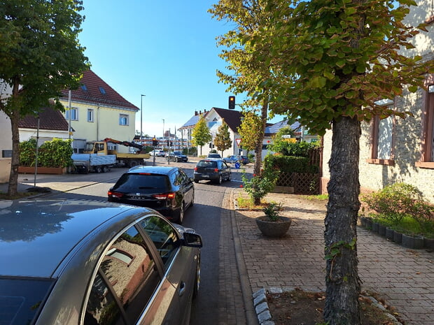 Foto: Volker Gruber, Verkehrssituation Ilsfelder Straße Richtung B 27 