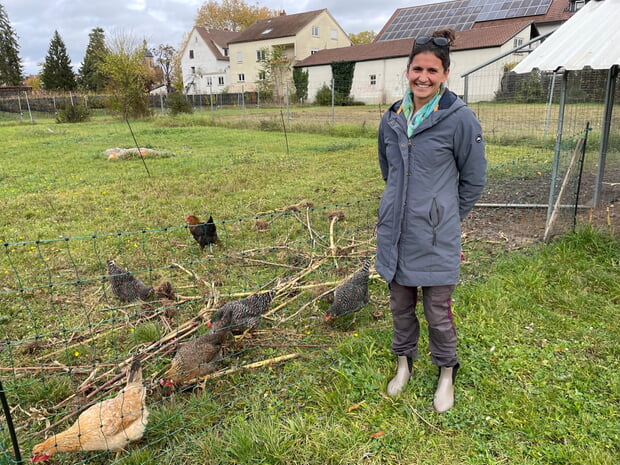 Sonja Sharma auf der Kinderfarma