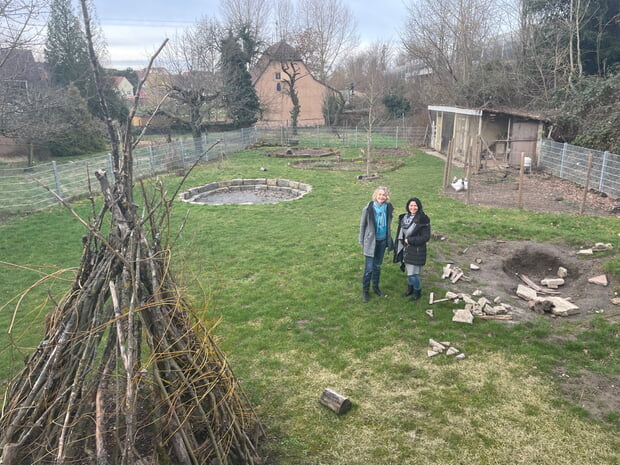 v.l.n.r. Frau Bucher und Frau Brauch vom Waldorf-Kindergarten