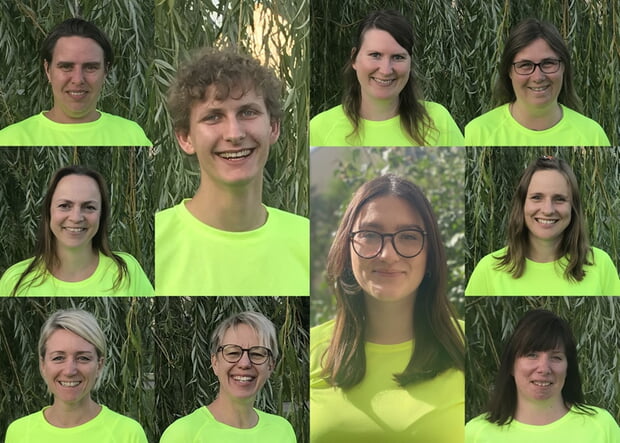 Das Organisationsteam von Little City 11: (von oben nach unten und von links nach rechts: Nadine, Christine, Anja, Silas, Bettina, Lena, Chiara, Doris, Ramona, Sarah)