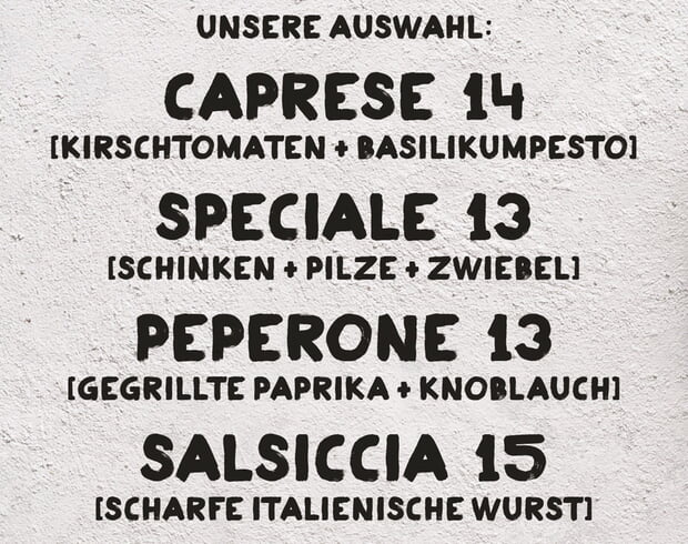 Auswahl Pizza