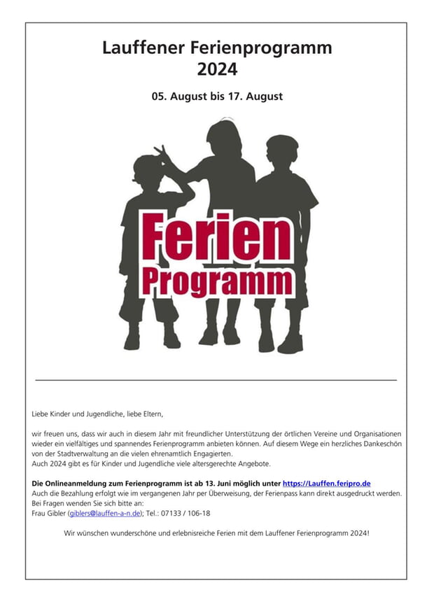 Ferienprogramm 2024