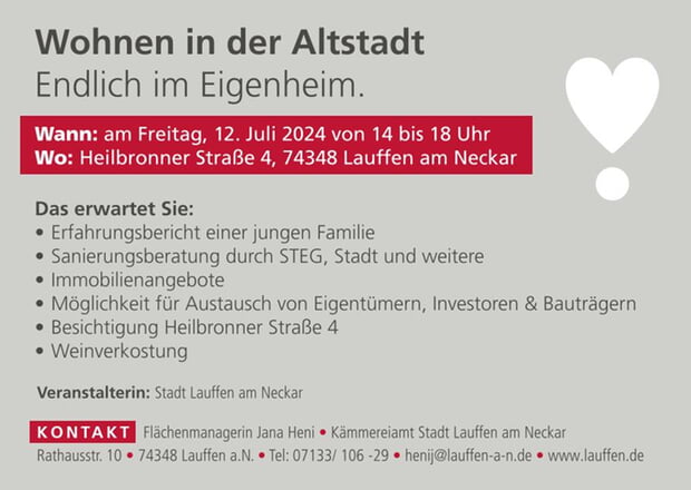 Flyer Sanierungsdialog Alte Häuser suchen neue Liebe 