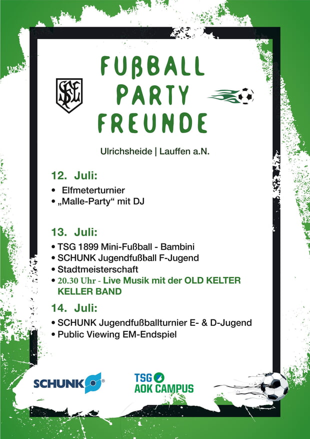 Plakat Festwochenende 2024 der Sportfreunde Lauffen a.N.