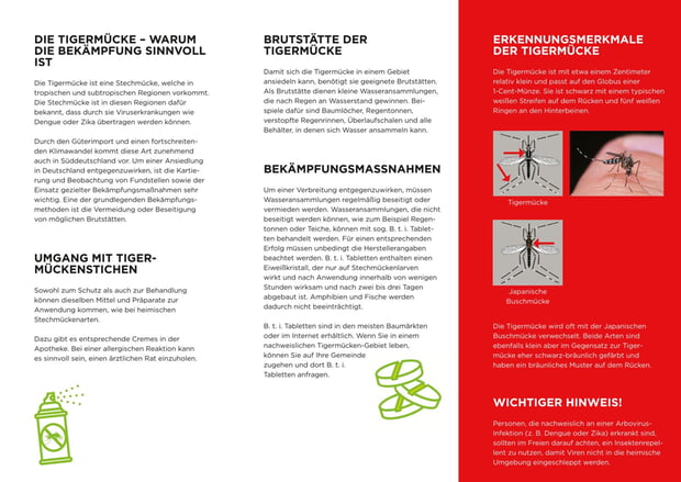 Informationen zum Auftreten der Asiatischen Tigermücke