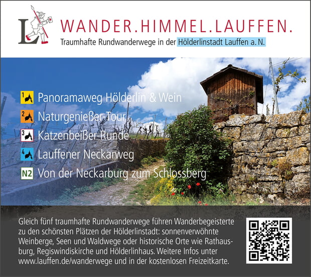 Wander.Himmel.Lauffen. Traumhafte Rundwanderwege in der Hölderlinstadt