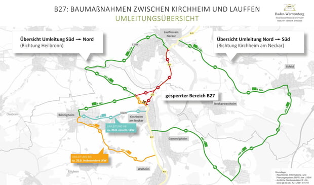 Darstellung der Sperrung Quelle: RP Stuttgart