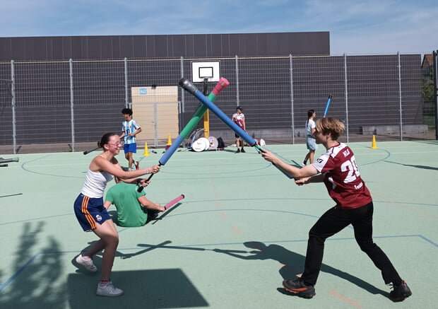 Jugger-Schnupper-Kurs beim Jugendcamp 2024. (Foto: Silas Link)