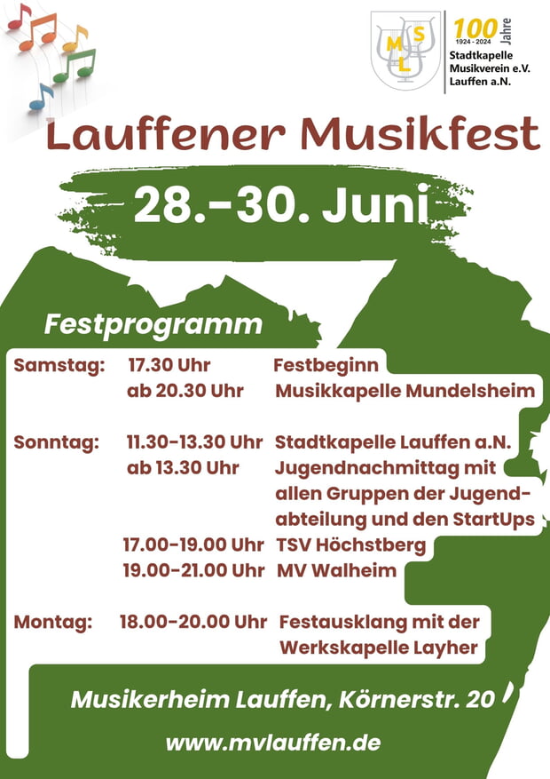 Festprogramm zum Musikfest