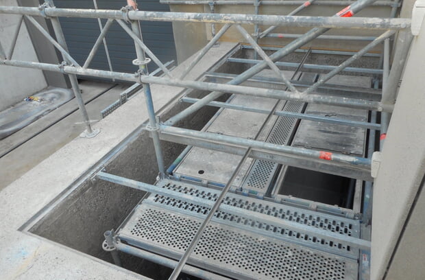 Beschichtungsarbeiten am Pumpwerk Kies 
