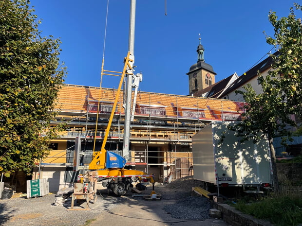 In der Kiesstraße 11 werden aktuell vier Wohneinheiten realisiert