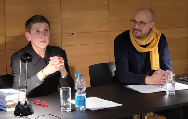 Felicitas Hoppe mit Fabian Goppelsröder 