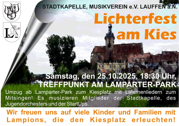 Lichterfest am Kies mit der Stadtkapelle, Musikverein Lauffen a.N. e.V.