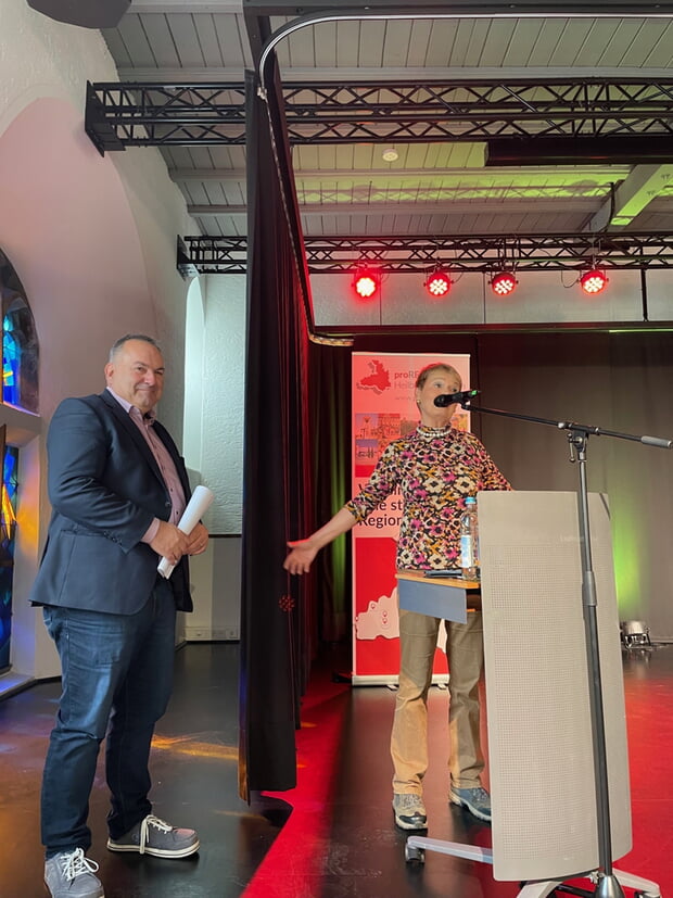 1. Vorsitzende pro Region Friedlinde Gurr-Hirsch und Weinbaupräsident Dietrich Rembold