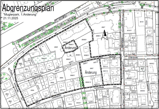 Abgrenzungsplan Muglerpark 1. Änderung