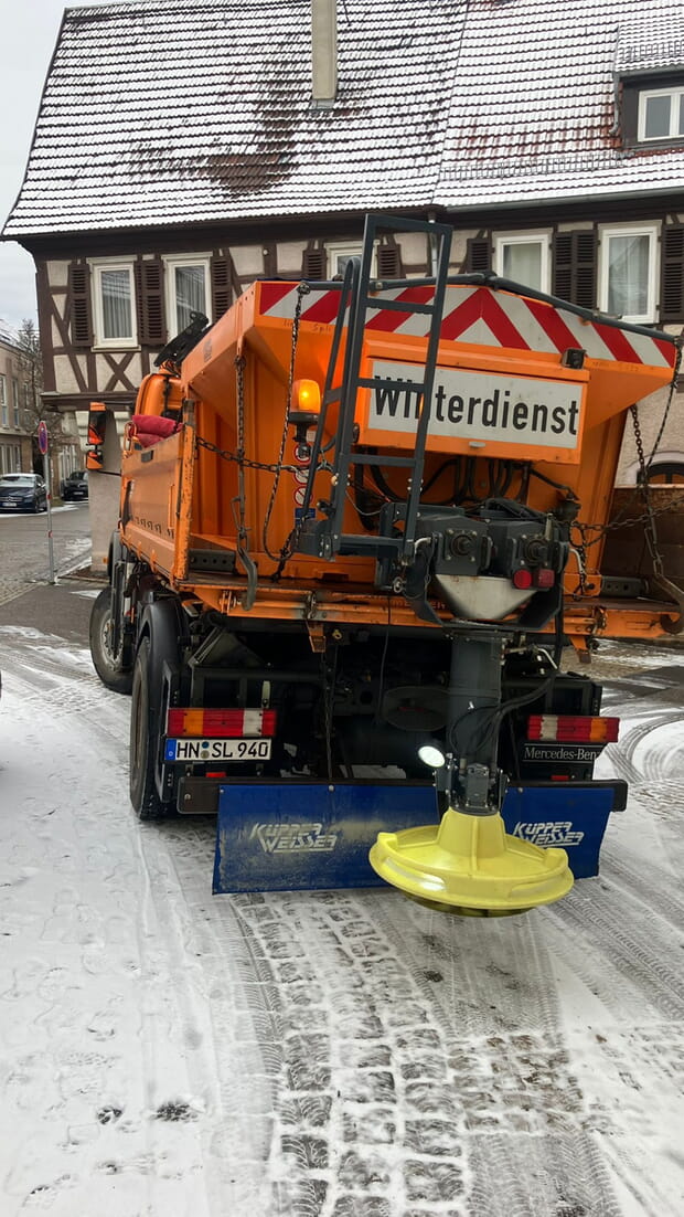 Insbesondere am vergangenen Montagmorgen war der Winterdienst gefordert