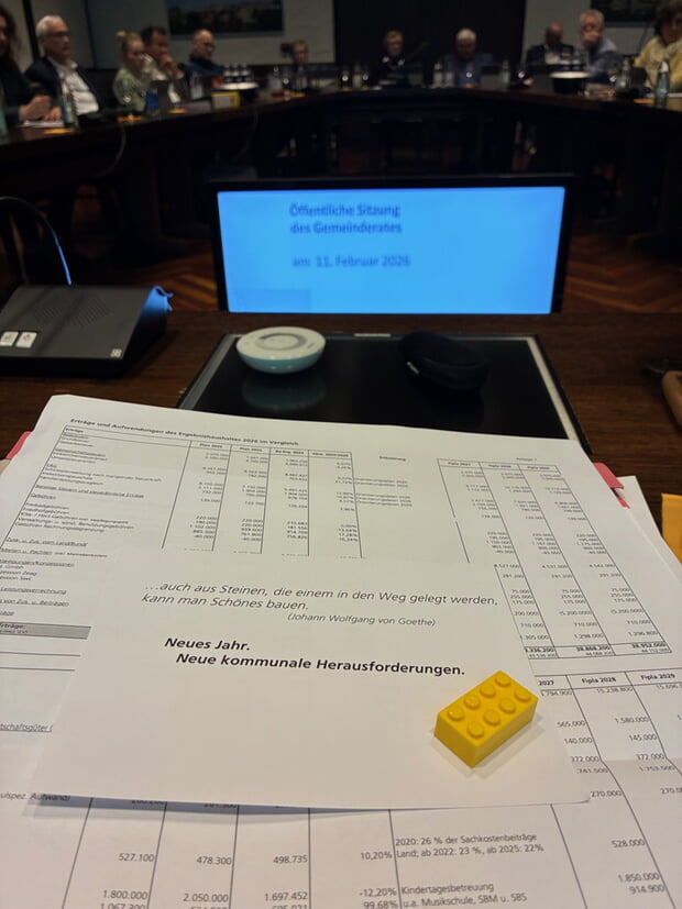 Gemeinderatssitzung am 11. Februar 2026 - Verabschiedung der Zahlen des Haushaltsplans