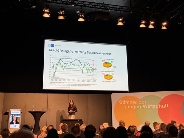 Zusammen mit Vertretern des Gewerbevereins besuchte ich die Konjunkturprognose der Wirtschaftsjunioren