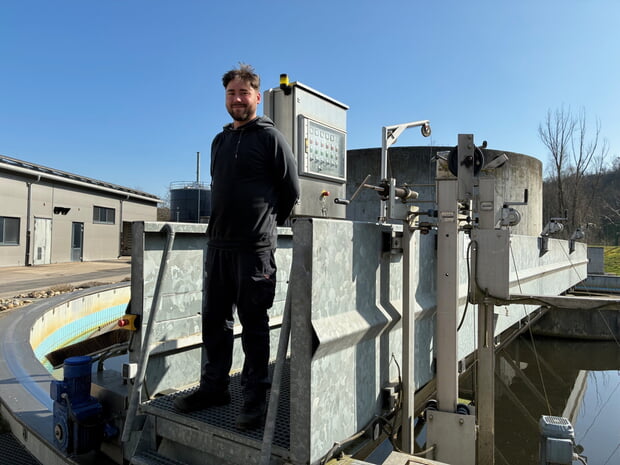 Neuer Mitarbeiter Kl&auml;ranlage: Dominik Wacker