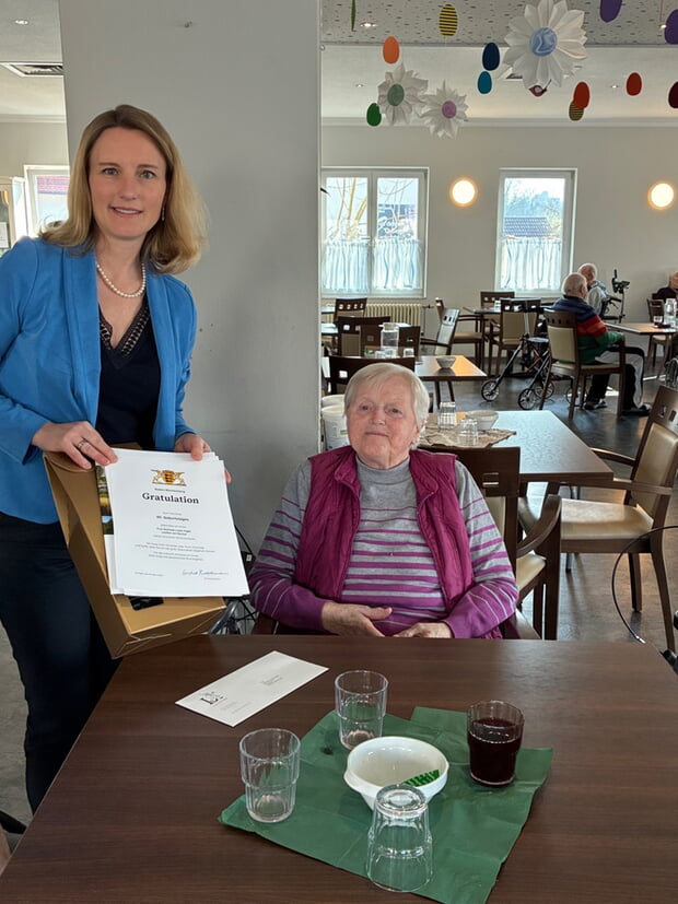 Gerlinde Vogel durfte ich zum runden Geburtstag gratulieren