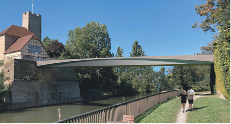 Geplanter Neubau der Rathausbr&uuml;cke, schlaich bergermann partner