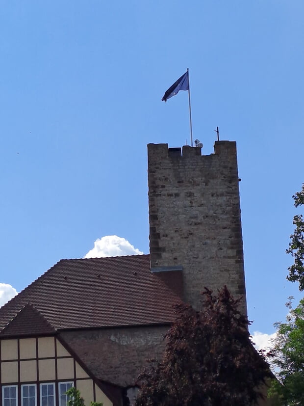 Zum Europatag wehte auf dem Rathausturm die Europafahne
