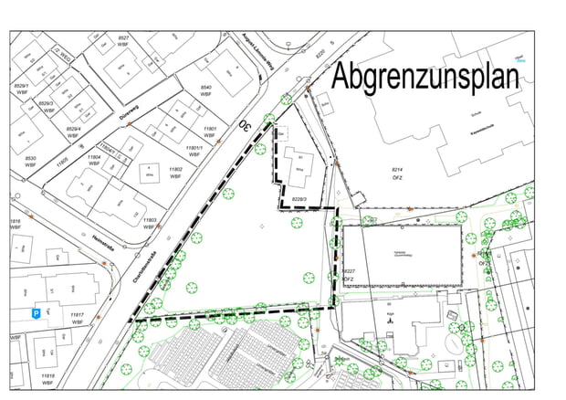 Pläne zum Bebauungsplan Weststadt Kaywaldschule
