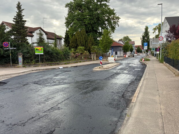 Die Baustelle in der Stuttgarter Stra&szlig;e 