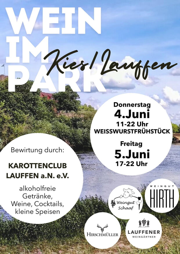 Veranstaltung am 4. Juni Wein im Park
