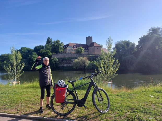 Hans-Peter Schwarz macht sich mit dem Fahrrad auf den Weg nach Meuselwitz (630 km)