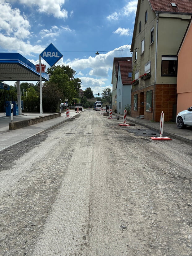 Der zweite Bauabschnitt der Sanierung der L 1103 wird diese Woche fertiggestellt