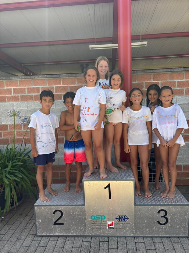 Siegerehrung im Lauffener Freibad