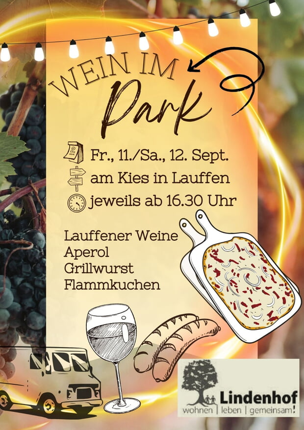 Lindenhof bewirtet Wein im Park