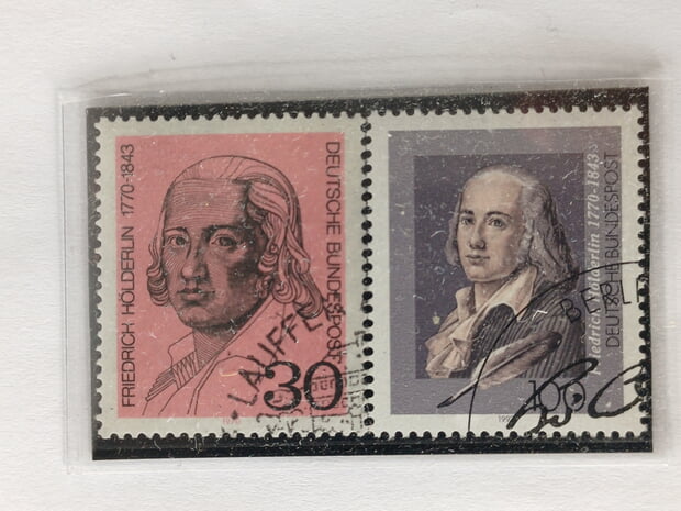 Briefmarken mit dem Abbild Friedrich Hölderlin