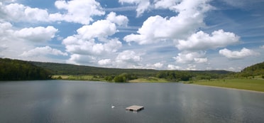 Blick über den See Ehmetsklinge in Zaberfeld (Foto: Claudia Fy)