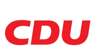 Logo der CDU mit roten Großbuchstaben auf weißem Grund